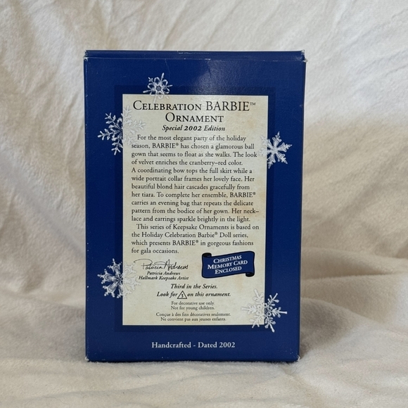 2002 Hallmark Keepsake Ornament Celebration Barbie with Box – Collector’s Series - Picture 12 of 12